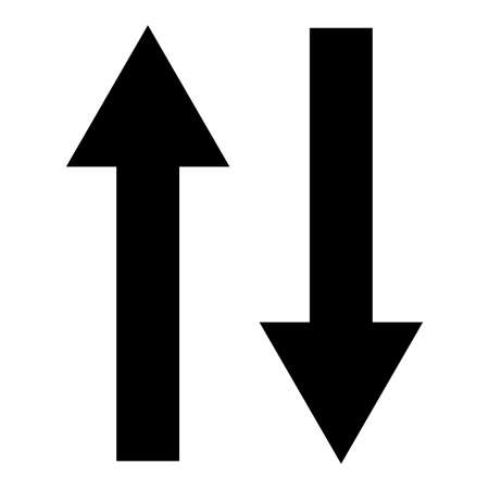 Double arrows icon. Flat art. Exchange sign. Synchronize process. Connection concept. Vector illustration. Stock image.のイラスト素材