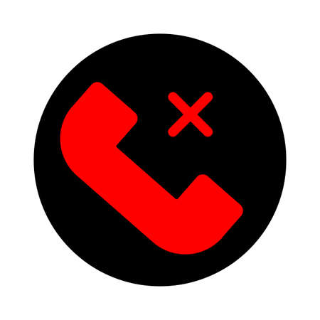 Rejected call button.のイラスト素材