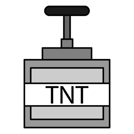 Tnt on white background. Countdown concept. Explosion device. Bang box with lever. Vector illustration. stock image.のイラスト素材