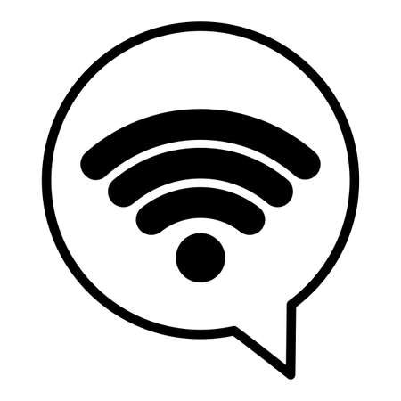 Flat wi fi for mobile device design. Silhouette illustration. Radio station signal. Vector illustration. stock image.のイラスト素材