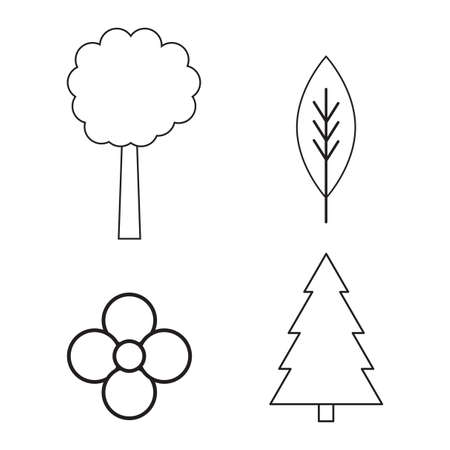 Plant leaf sign. Simple minimal pictogram. Vector illustration. stock image.のイラスト素材