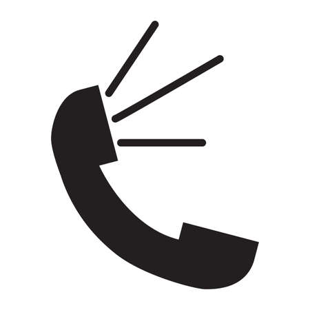 Handset icon in retro style. Telephone symbol. Call icon. Business concept. Vector illustration. stock image.のイラスト素材