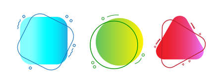 Watercolor color spots frames for flyer design. Geometric element. Vector illustration. stock image.のイラスト素材