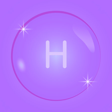 Trendy H in purple circle, great design. Colorful concept symbol. Vector illustration. stock image.のイラスト素材