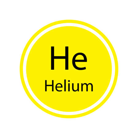 Helium chemical element. Design elements. Vector illustration. stock image.のイラスト素材