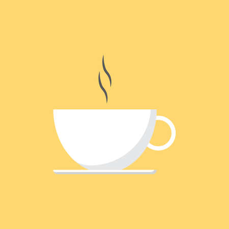 white cup icon. Logo symbol. Flat mockup. Vector illustration. stock image.のイラスト素材