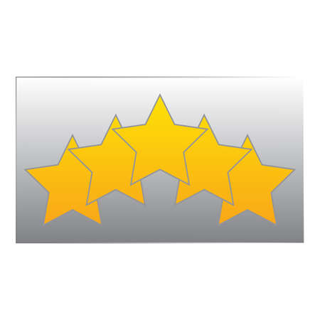 Illustration with golden stars. Premium quality, guarantee symbol. Star shape icon. Win first....