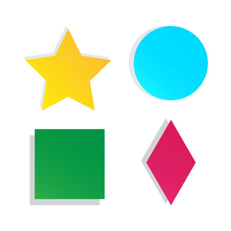 3d figures in cartoon style. Circle geometric shape Vector illustration.のイラスト素材