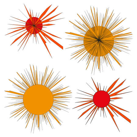 sun balloon fluffy. Cartoon style. Vector illustration. stock image.のイラスト素材