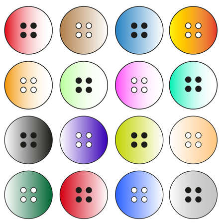 colored buttons for clothes. Vector illustration. stock image.のイラスト素材