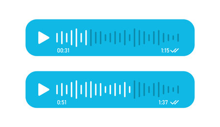 Audio recording. Audio track with time. Vector illustration. stock image.のイラスト素材