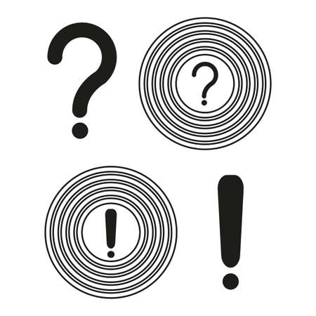 Faq symbol. Question mark different Vector illustrationのイラスト素材