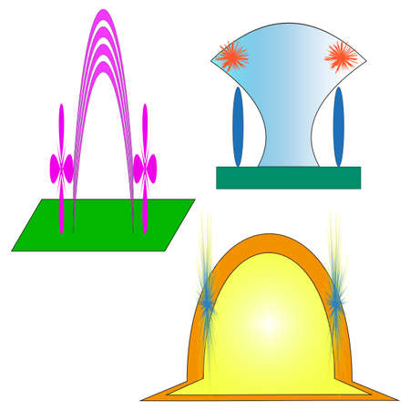 wedding arches for decorative design. Vector illustration. stock image.のイラスト素材