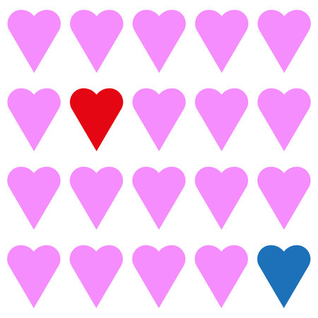 Hand drawn heart pattern for decoration design. Happy valentine day background. Vector illustration. stock image.のイラスト素材