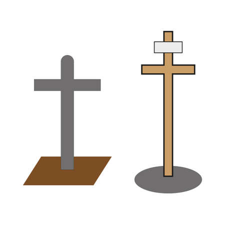 Cross symbol. Vector illustration. Stock image.のイラスト素材