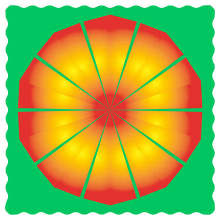Orange big sectors circle for print design. Vector illustration. stock image.のイラスト素材