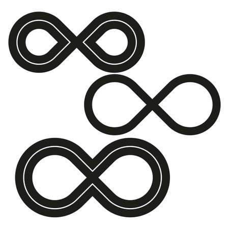 Sign infinity set. Vector illustration. stock image.