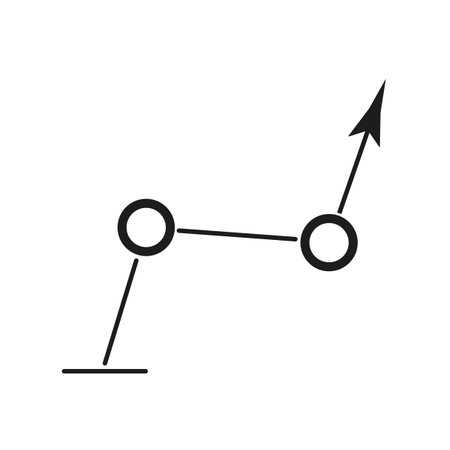 graph arrow icon. Growth chart sign. Business concept. Vector illustration. Stock image.のイラスト素材