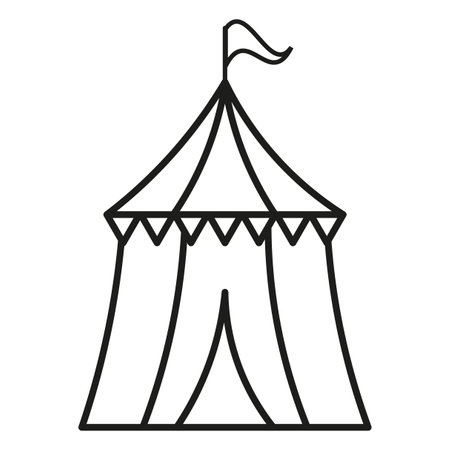 Marquee icon in flat style. Vector illustration. stock image.のイラスト素材