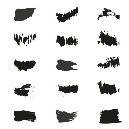 Hand drawn brush strokes. Abstract grunge texture. Vector illustration. Stock image.のイラスト素材