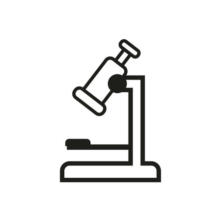 microscope icon. Education concept. Research concept. Vector illustration. Stock image.のイラスト素材
