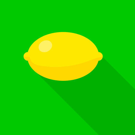 Yellow lemon. Natural background. Vector illustration. Stock image.のイラスト素材