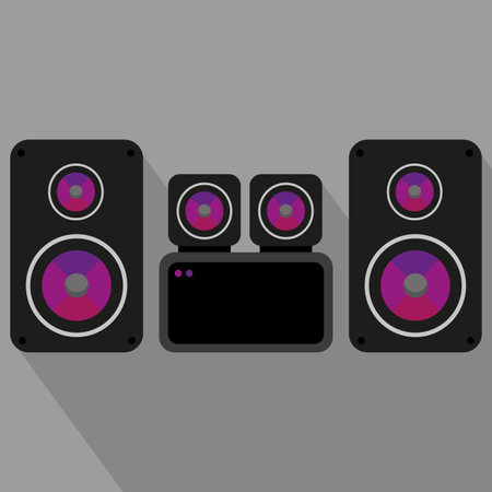 audio system drawing. Modern technology. Vector illustration. Stock image.のイラスト素材