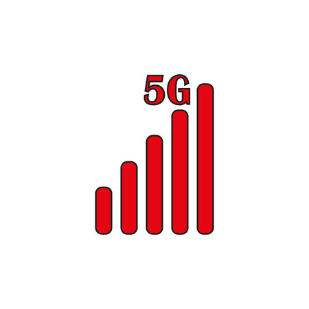 Cartoon 5g icon network. Global network. Vector illustration. stock image.のイラスト素材