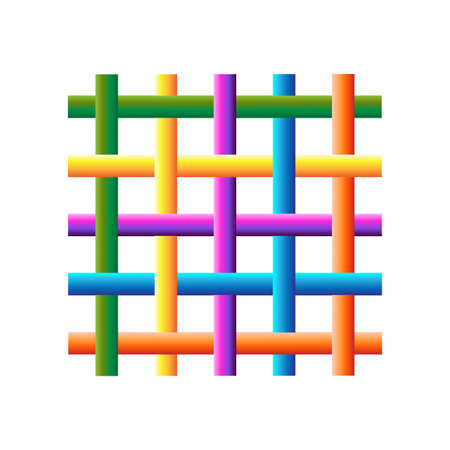 Modern color grid. Trendy textile design. Vector illustration. stock image.のイラスト素材