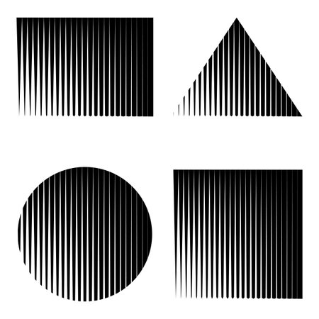 Black retro shapes gradient. Halftone art. Gradient black. Vector illustration. stock image.のイラスト素材