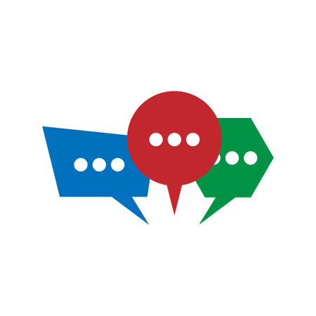 Three messages. Chat message icon. Empty speech bubble. Design element. Alert message. Vector...