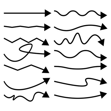 arrows lines different. Vector illustration. stock image.のイラスト素材