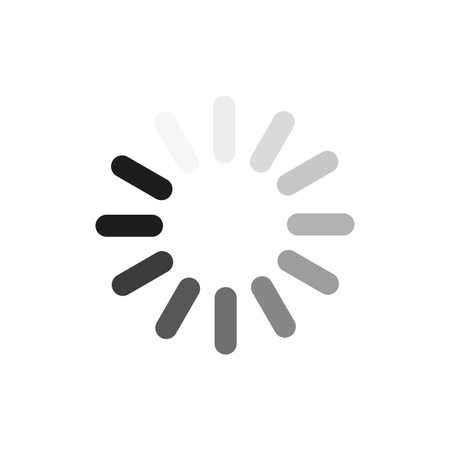 Load icon. Computer technology concept. Round shape. Vector illustration. Stock image.