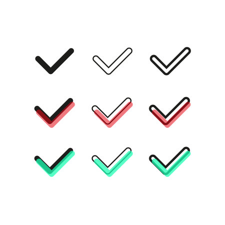 Button checkboxes. Exam checklist icon. Vector illustration.のイラスト素材