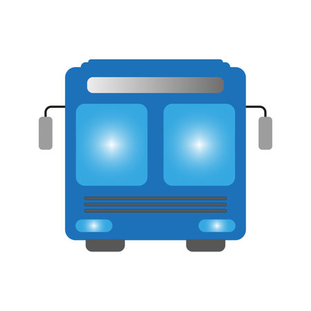 blue bus icon. Vector illustration.のイラスト素材