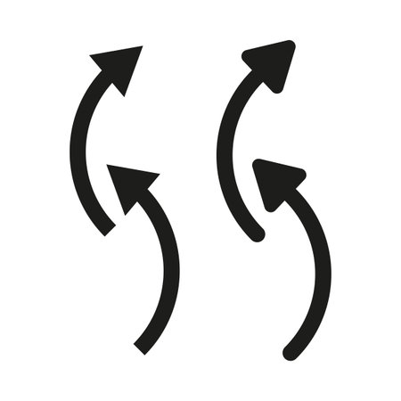 Curved arrows. Graphic element. Vector illustration.のイラスト素材