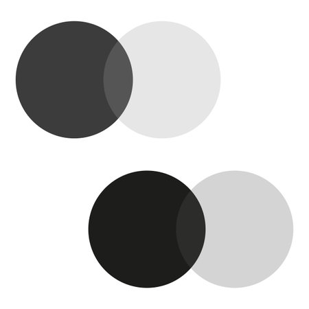 Intersecting circles. Graphic element. Business concept. Vector illustration.のイラスト素材