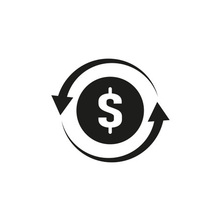 Dollar arrows circle icon. Economy design. Vector illustration.のイラスト素材