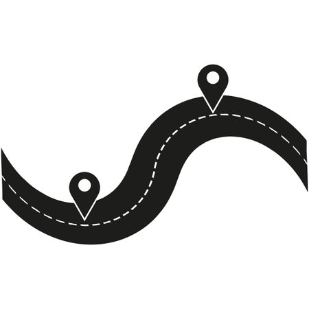 pin road for banner design. Street art. Vector illustration.のイラスト素材