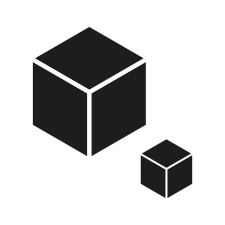 two cubes icon. Vector illustration.のイラスト素材