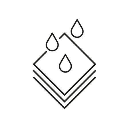 Icon with absorbition. Editable stroke. Vector illustration.のイラスト素材