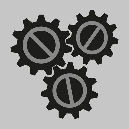 black gears for concept design. Vector illustration.のイラスト素材