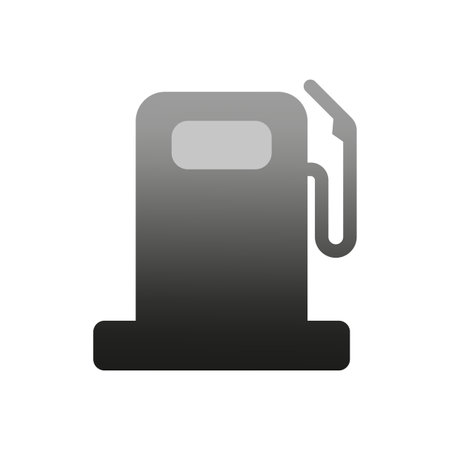 Flat refueling icon. Fossil car refueling petrol gas station. Vector illustration.のイラスト素材