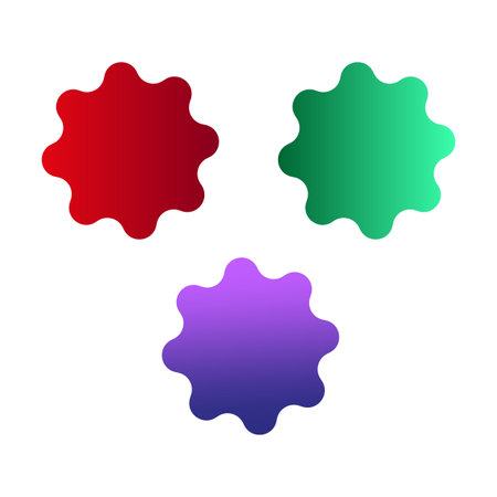 Colorful seal star. Design element, clipart. Star icon. Vector illustration.のイラスト素材