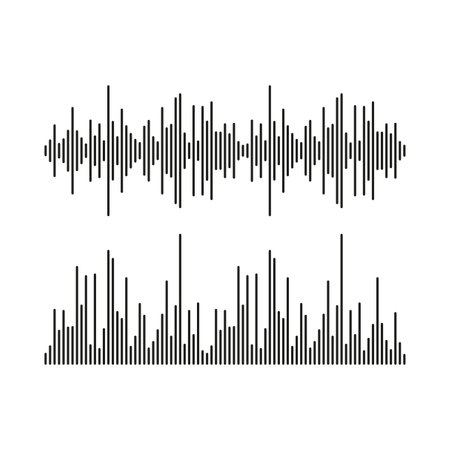 Abstract sound waves. Music track sound wave. Vector illustration.のイラスト素材