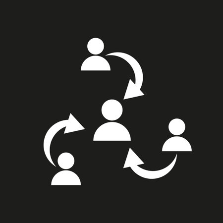 Men arrows team icon. Vector illustration.のイラスト素材