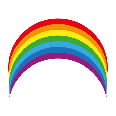 colorful cartoon rainbow. Vector illustration.のイラスト素材