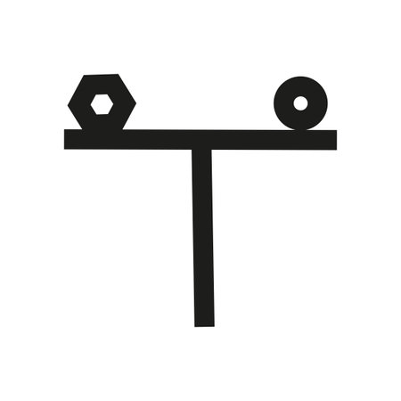 Flat the balance icon for concept design. Copy space. Vector illustration.のイラスト素材