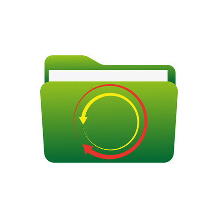 green folder on white background. Design element. Vector illustration.のイラスト素材