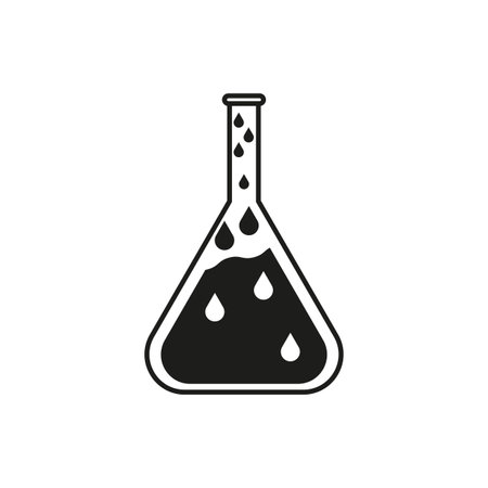 bottle liquid chemistry icon. Vector illustration.のイラスト素材